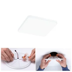 VariFit Panneau encastré LED Veluna Edge IP44 carré 120x120mm 8,5W 650lm 4000K Blanc