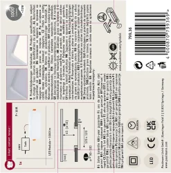 VariFit Panneau encastré LED Veluna Edge IP44 carré 120x120mm 8,5W 650lm 4000K Blanc