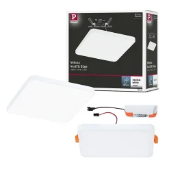 VariFit Panneau encastré LED Veluna Edge IP44 carré 120x120mm 8,5W 650lm 4000K Blanc