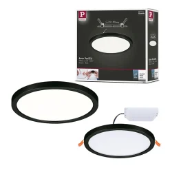 VariFit Panneau encastré LED Areo IP44 rond 175mm 13W 1300lm 4000K Noir