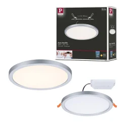 VariFit Panneau encastré LED Areo IP44 rond 175mm 13W 1200lm 3000K Chrome mat