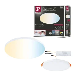 VariFit Panneau encastré LED Smart Home Zigbee 3.0 Veluna Edge IP44 rond 160mm 15,5W 1000lm Tunable White Blanc gradable