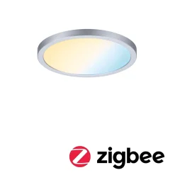 VariFit Panneau encastré LED Smart Home Zigbee 3.0 Areo IP44 rond 175mm 13W 1200lm Tunable White Chrome mat gradable