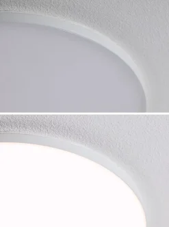 VariFit Panneau encastré LED Veluna Edge IP44 rond 120mm 8,5W 650lm 4000K Blanc