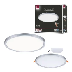 VariFit Panneau encastré LED 3-Step-Dim Areo IP44 rond 230mm 16W 1400lm 4000K Chrome mat gradable