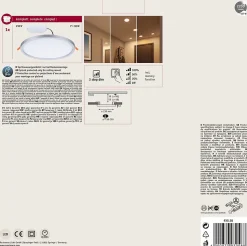 VariFit Panneau encastré LED 3-Step-Dim Areo IP44 rond 230mm 16W 1400lm 4000K Chrome mat gradable