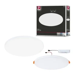 VariFit Panneau encastré LED Veluna Edge IP44 rond 200mm 17W 1500lm 4000K Blanc gradable