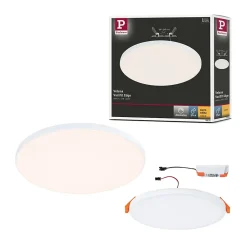 VariFit Panneau encastré LED Veluna Edge IP44 rond 160mm 12W 1100lm 3000K Blanc gradable