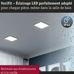 VariFit Panneau encastré LED Smart Home Zigbee 3.0 Areo IP44 carré 230x230mm 16W 1400lm Tunable White Noir gradable