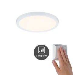 VariFit Panneau encastré LED 3-Step-Dim Areo IP44 rond 175mm 13W 1200lm 3000K Blanc gradable
