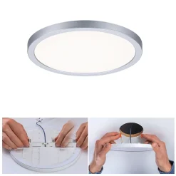 VariFit Panneau encastré LED Areo IP44 rond 175mm 13W 1200lm 4000K Chrome mat