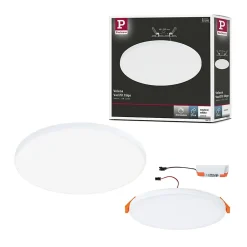 VariFit Panneau encastré LED Veluna Edge IP44 rond 160mm 12W 1100lm 4000K Blanc gradable