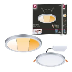 VariFit Panneau encastré LED Dim to Warm Areo IP44 rond 175mm 13W 1200lm 3 Step Dim to warm Chrome mat gradable