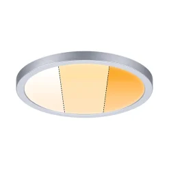 VariFit Panneau encastré LED Dim to Warm Areo IP44 rond 175mm 13W 1200lm 3 Step Dim to warm Chrome mat gradable
