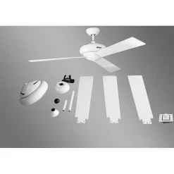 Vaudaire ventilateur de plafond, silencieux, puissant avec contrôle mural