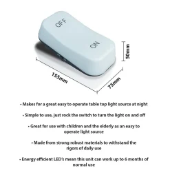 Veilleuse à bascule à piles - St Helens Home and Garden GH168 - Coloris Blanc - enfants et les personnes âgées