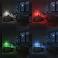 Veilleuse à prise Panda 1W, 30 lm, IP20, 2CCT, ANDY -couleur aléatoire : rose / bleu / vert / rouge