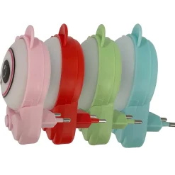 Veilleuse à prise Panda 1W, 30 lm, IP20, 2CCT, ANDY -couleur aléatoire : rose / bleu / vert / rouge