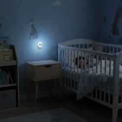 Veilleuse à prise Panda 1W, 30 lm, IP20, 2CCT, ANDY -couleur aléatoire : rose / bleu / vert / rouge