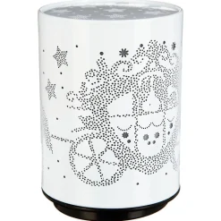 Veilleuse enfant LED Push - métal - H11 cm - Blanc calèche- Atmosphera