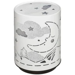 Veilleuse enfant LED Push - métal - H11 cm - Blanc lune- Atmosphera