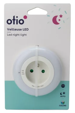 Veilleuse gigogne LED intégrée blanc neutre IP20 0,5W ⌀6.5xP.3,5cm Otio