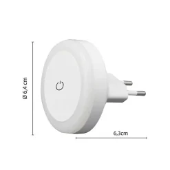 Veilleuse LED - LED TOUCH - Blanc - Interrupteur Tactile - Éclairage Doux - Design Compact