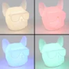 Veilleuse LED Bulldog 1W IP20 l.12 x H.13,5 cm RGB tactile USB Corep blanc