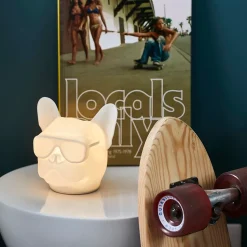 Veilleuse LED Bulldog 1W IP20 l.12 x H.13,5 cm RGB tactile USB Corep blanc