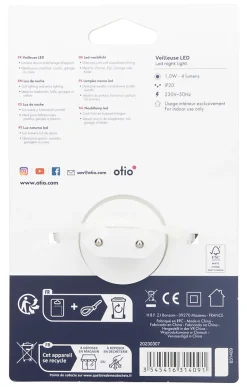 Veilleuse LED intégrée blanc neutre IP20 1W Ø6 x P.2,5 cm Otio