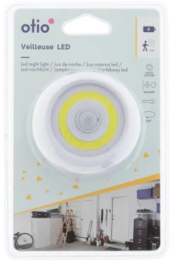 Veilleuse LED Otio IP20 2W blanc neutre l.13 x H.20 x P.7 cm