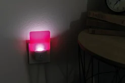 Veilleuse LED Otio IP20 1W rose l.13 x H.20 x P.7 cm