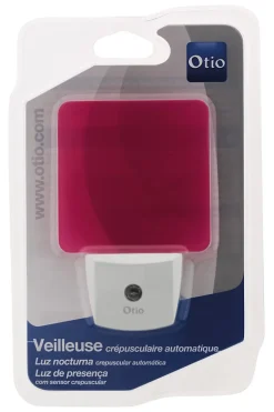 Veilleuse LED Otio IP20 1W rose l.13 x H.20 x P.7 cm