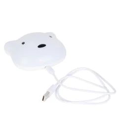 Veilleuse LED Ourson 1,5W IP20 l. 4 x H.8,5 cm blanc froid à blanc chaud tactile USB Corep blan