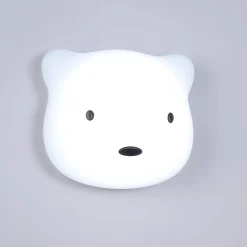 Veilleuse LED Ourson 1,5W IP20 l. 4 x H.8,5 cm blanc froid à blanc chaud tactile USB Corep blan