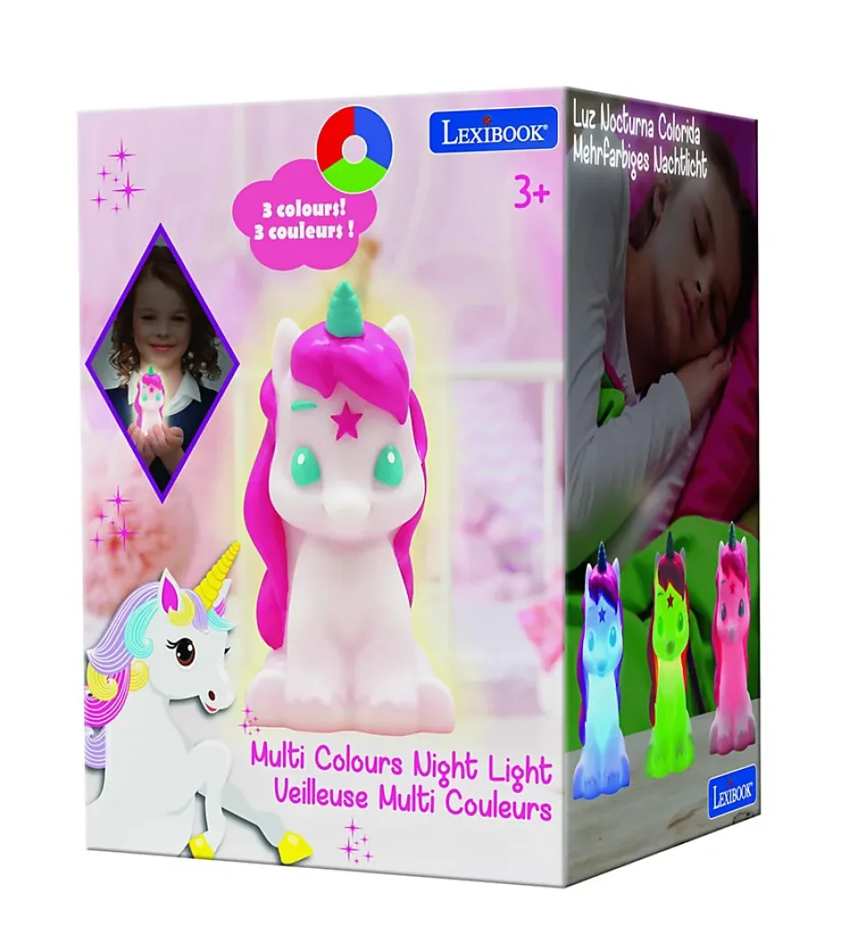 Veilleuse Licorne en 3D avec variation de couleurs