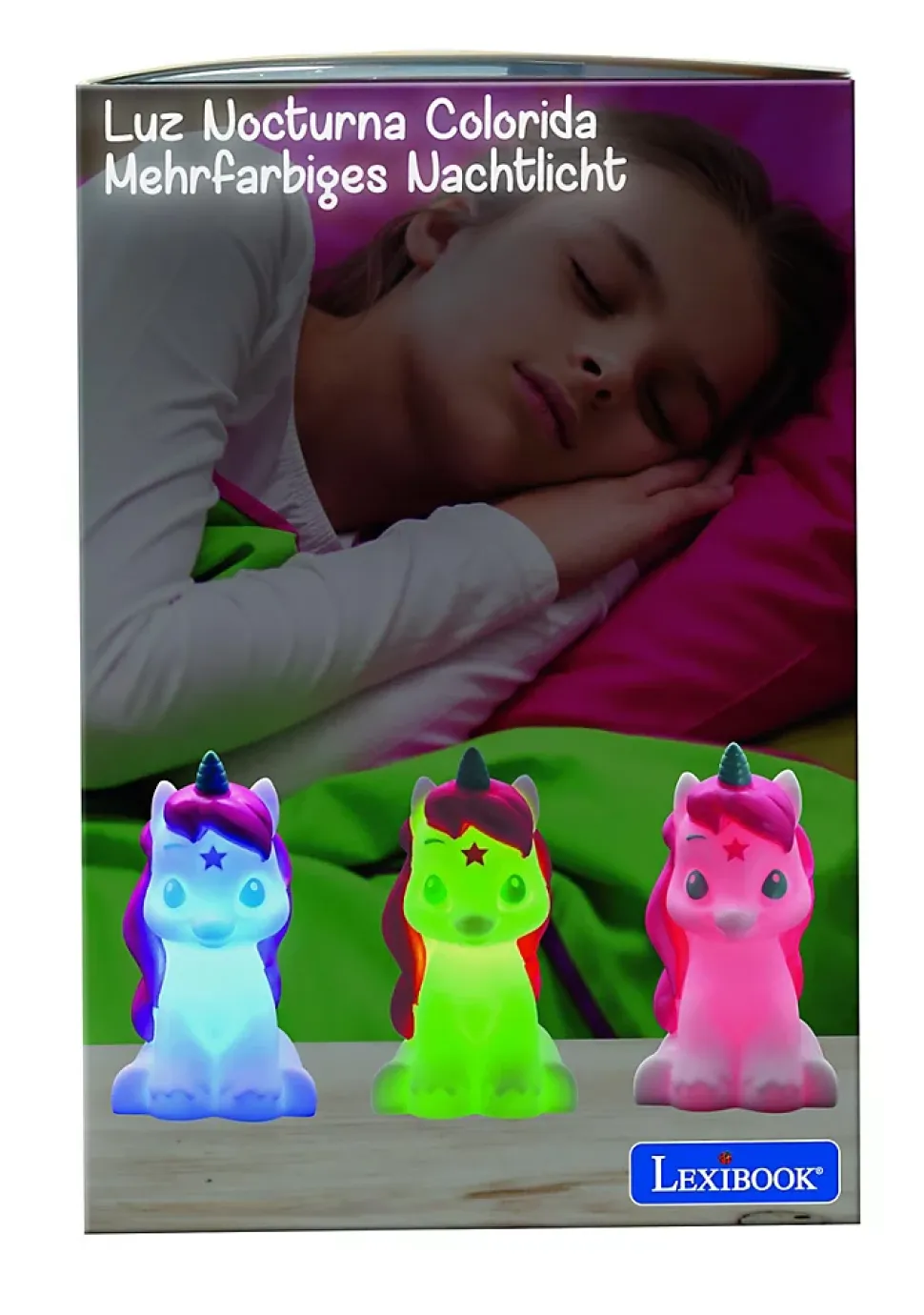 Veilleuse Licorne en 3D avec variation de couleurs