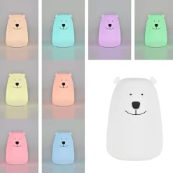 Veilleuse ourson LED integrée RGB 1W IP20 H.17cm Corep