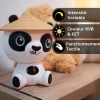Veilleuse Panda LED, intensité variable, 2 accesoires inclus (couronne / chapeau), USB rechargeable, RVB / Blanc chaud