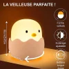 Veilleuse Piou pour enfant tactile en silicone LED