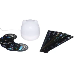 Veilleuse rotative chat - Blanc