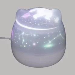 Veilleuse rotative chat - Blanc