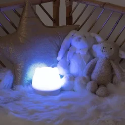 Veilleuse rotative chat - Blanc