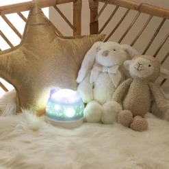 Veilleuse rotative chat - Blanc