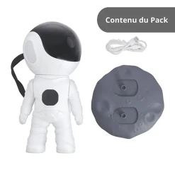 Veilleuse XL projecteur LED Cosmolite, 5 modes d'éclairage, enceinte bluetooth intégrée, minuteur intégré, rechargeable USB