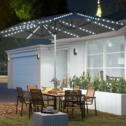 Ventilateur de plafond 55 cm style bohème avec lumière et télécommande, 6 vitesses