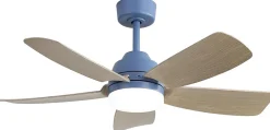 Ventilateur de plafond 107 cm avec lumière LED 22W et télécommande, 5 pales ABS, pour chambre, salon, salle à manger, bureau