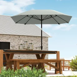 Ventilateur de plafond 107 cm avec lumière et télécommande, moteur DC réversible, 6 vitesses, LED 18W dimmable, blanc