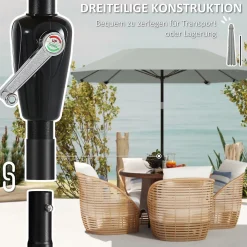 Ventilateur de plafond 107 cm avec lumière et télécommande, moteur DC réversible, 6 vitesses, LED 18W dimmable, blanc