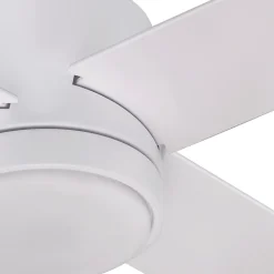 Ventilateur de plafond avec éclairage GoodHome Burbank coloris blanc pour pièce de 15 m² Ø.106 cm